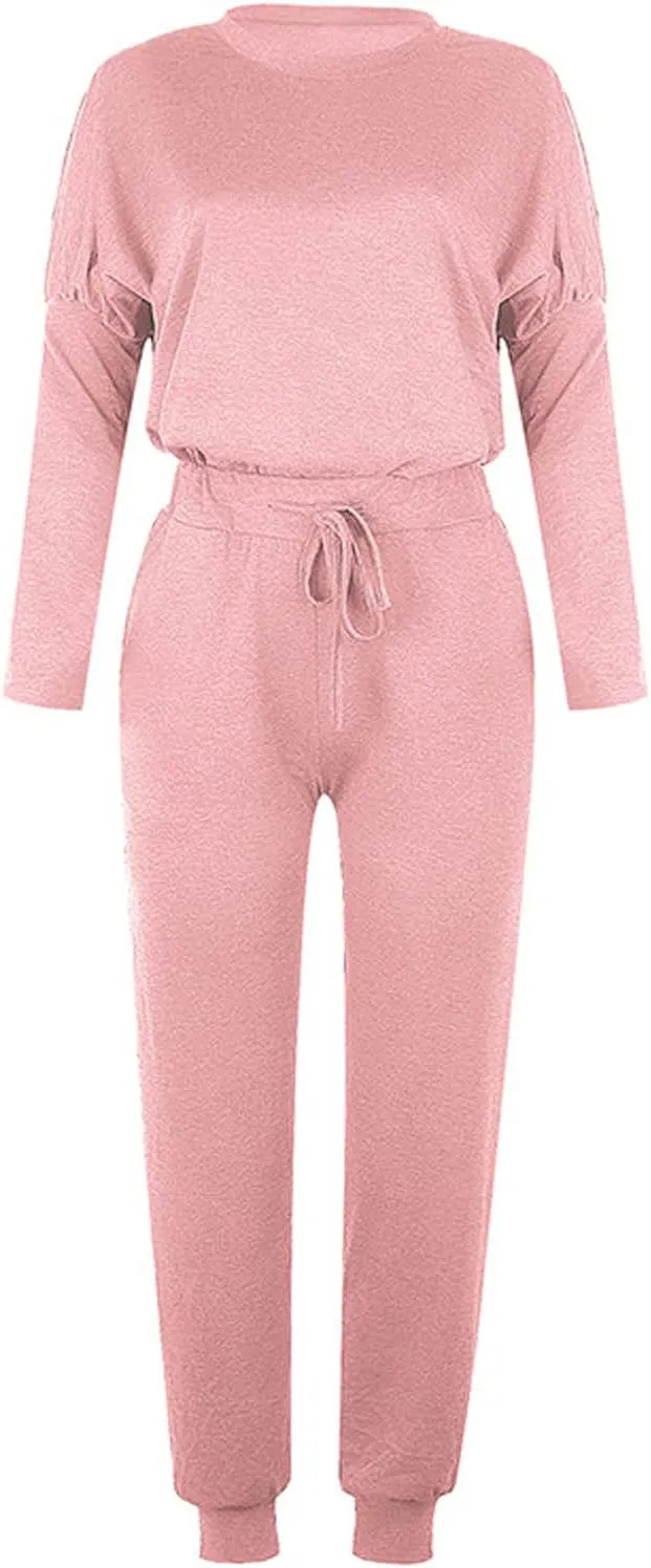 2 Piece Outfits for Women Sweatsuit Long Sleeve Pullover Top with Jogger Sweatpants Fall Fashion Loungewear Set