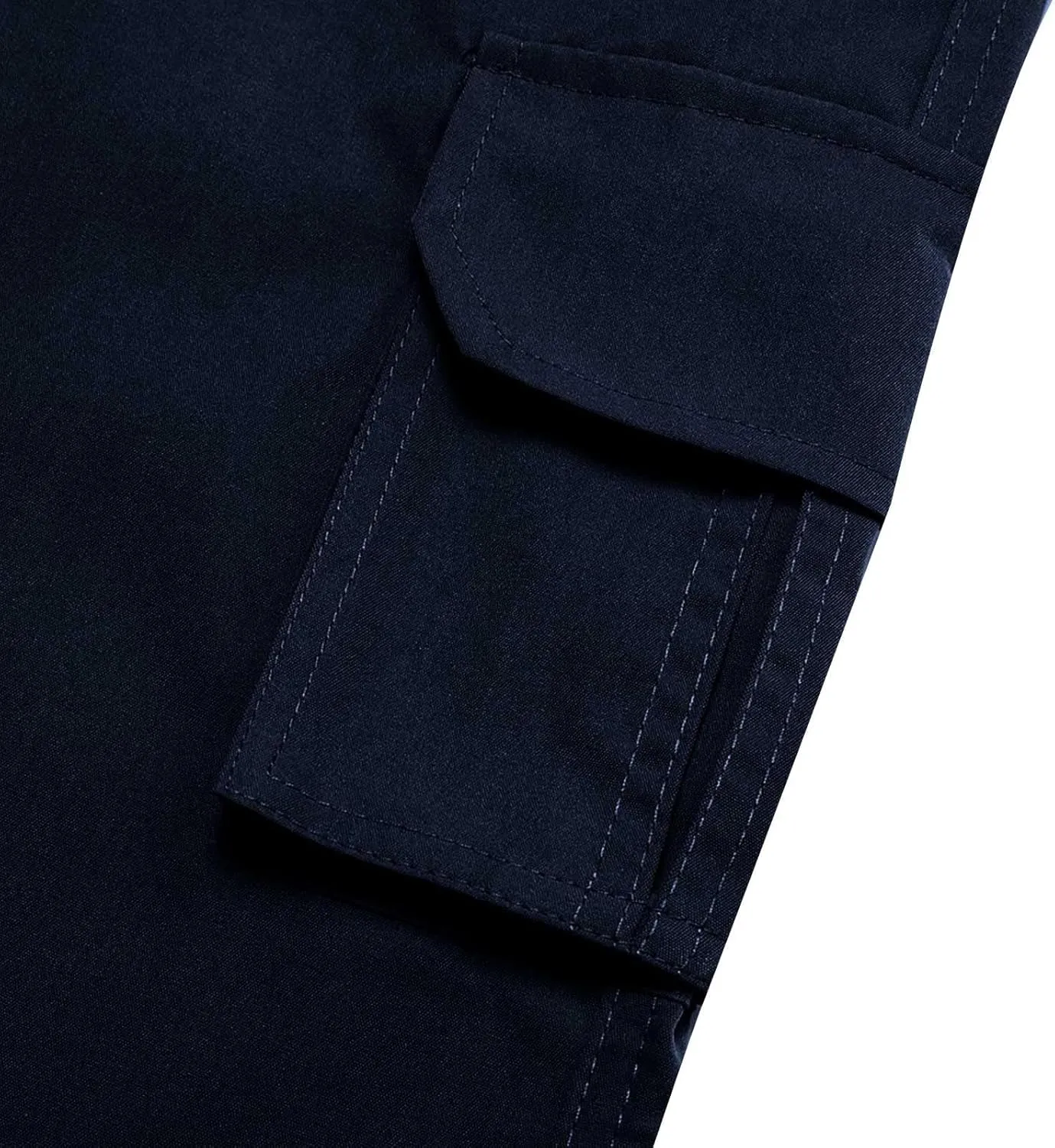 ADHOWBEW Tactical Pants Men Elastic Waist Pockets Relaxed Fit Work Construction Big and Tall Joggers