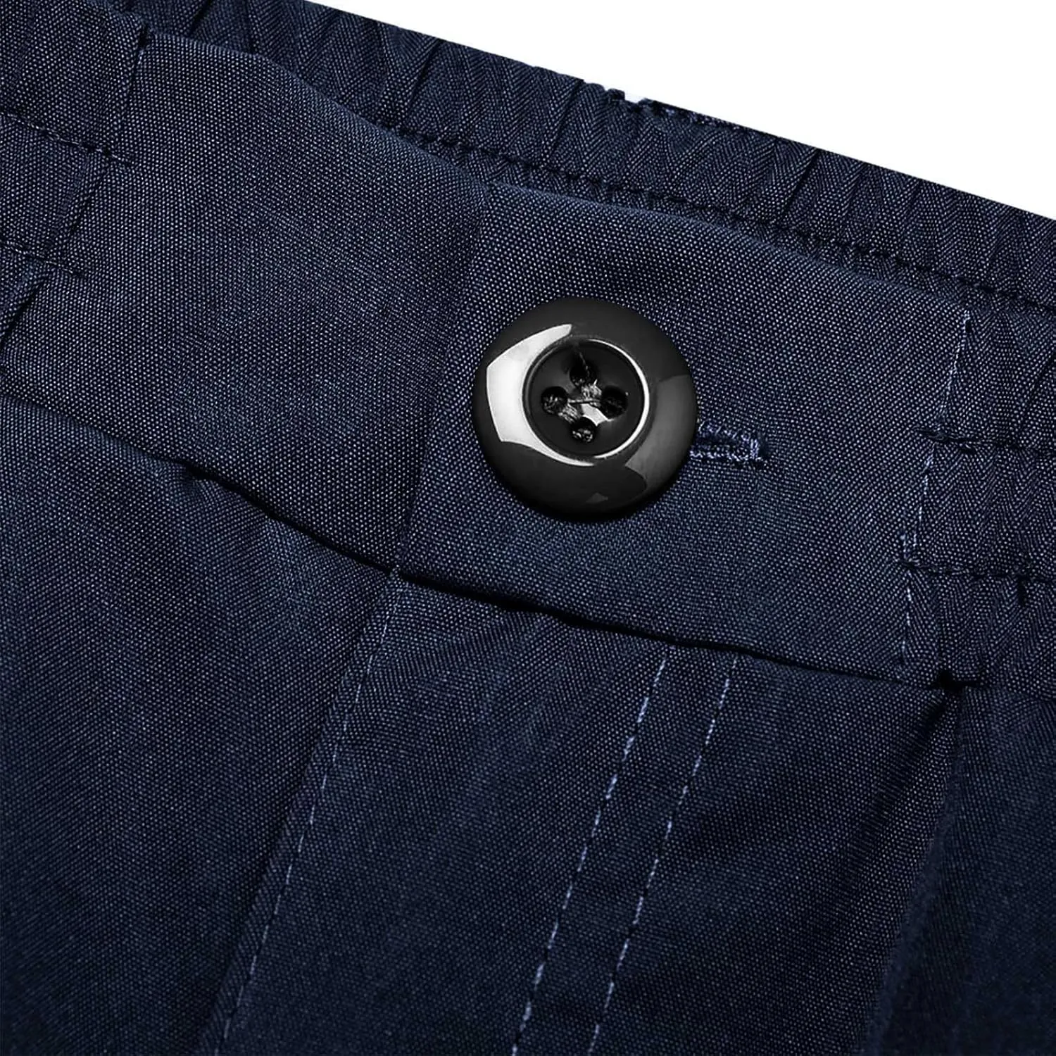 ADHOWBEW Tactical Pants Men Elastic Waist Pockets Relaxed Fit Work Construction Big and Tall Joggers