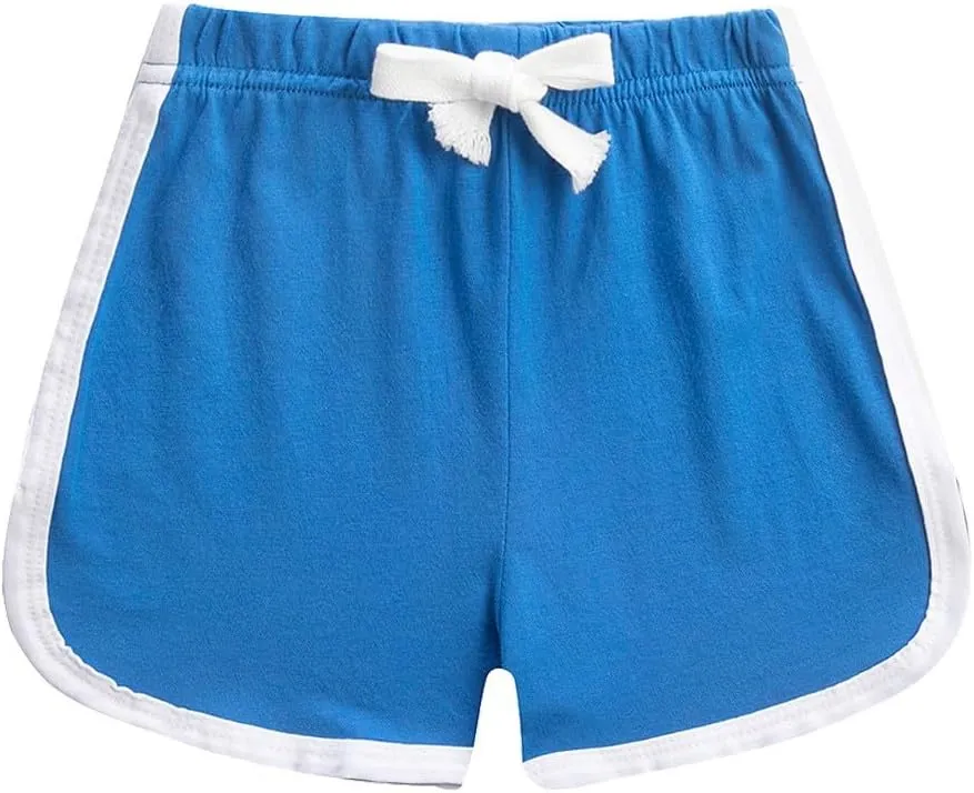 Athletic Shorts for Girls Adjustable Drawstring Lightweight Breathable Running Shorts Summer Youth Cycling Pants