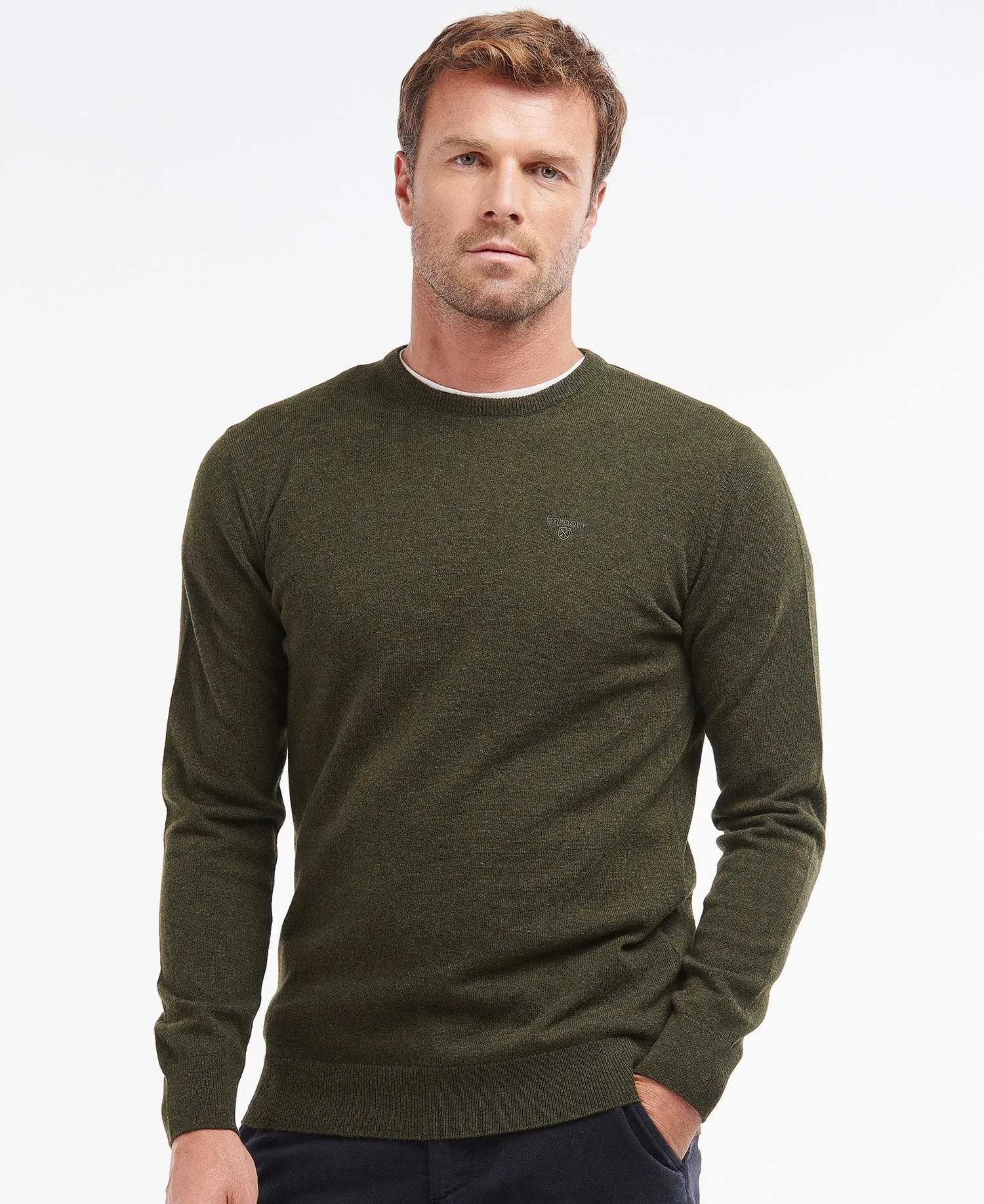 BARBOUR - MAGLIONE ESSENTIAL LAMBSWOOL CREW NECK SWEATER