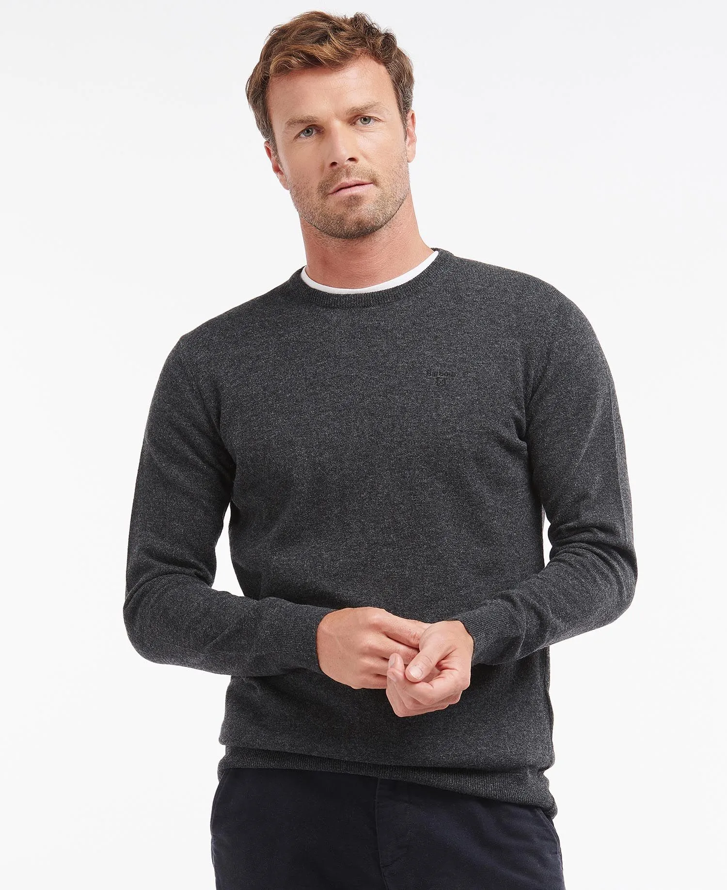 BARBOUR - MAGLIONE ESSENTIAL LAMBSWOOL CREW NECK SWEATER
