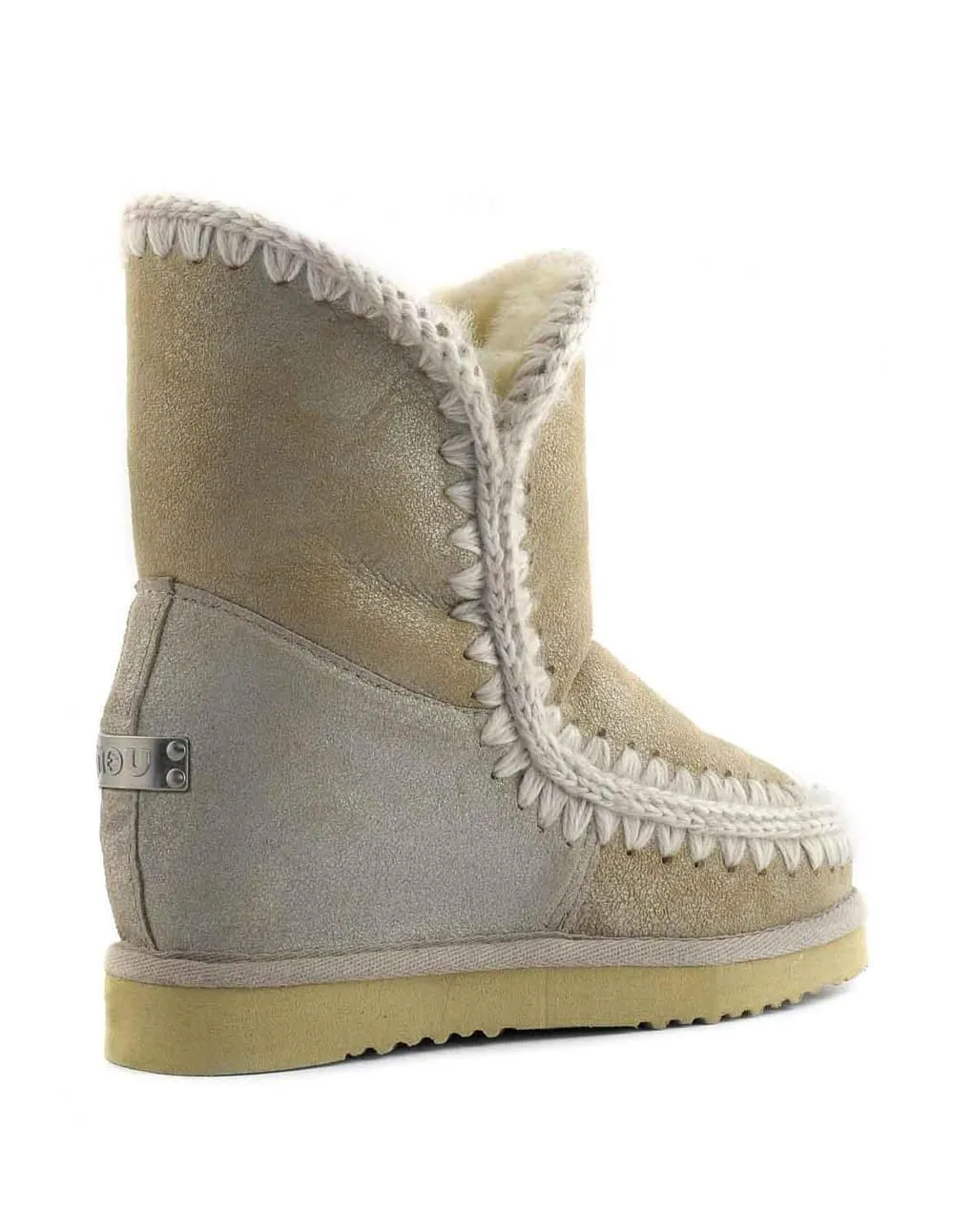 Botas MOU Skimo Inner Wedge Beiges y Grises Mujer