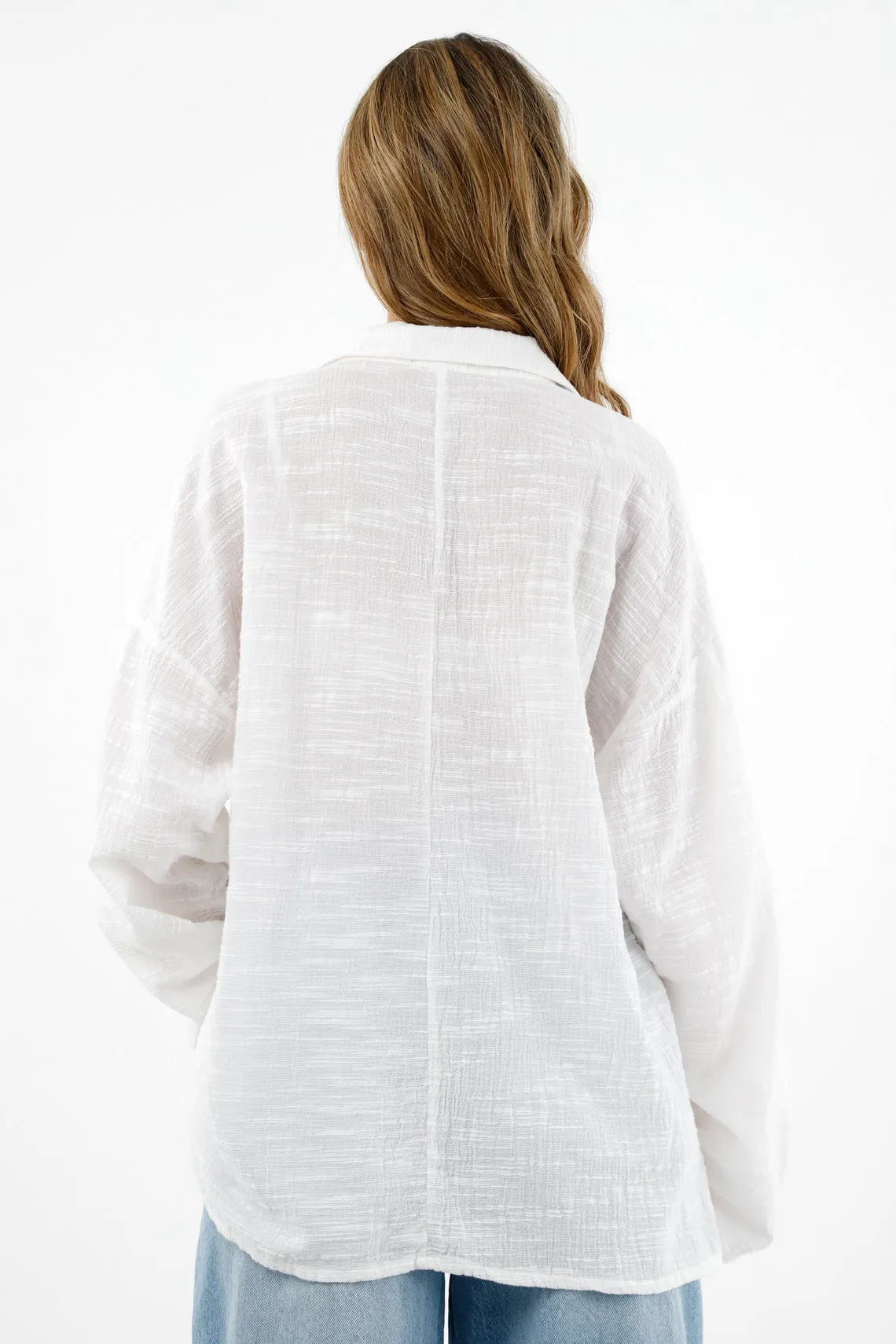 Camisa crudo oversize para mujer
