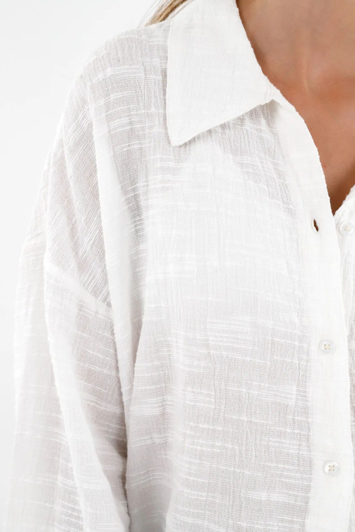 Camisa crudo oversize para mujer