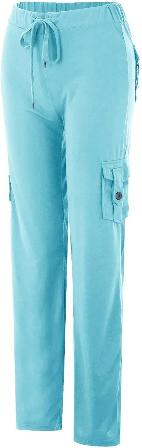 Cargo Pants for Women High Waisted Casual Pants Wide Leg Cargo Pants with Pockets Baggy Bootcut Trousers