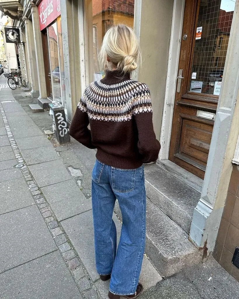 Celeste sweater for women by PetiteKnit, No 1 yarn kit (excl pattern)