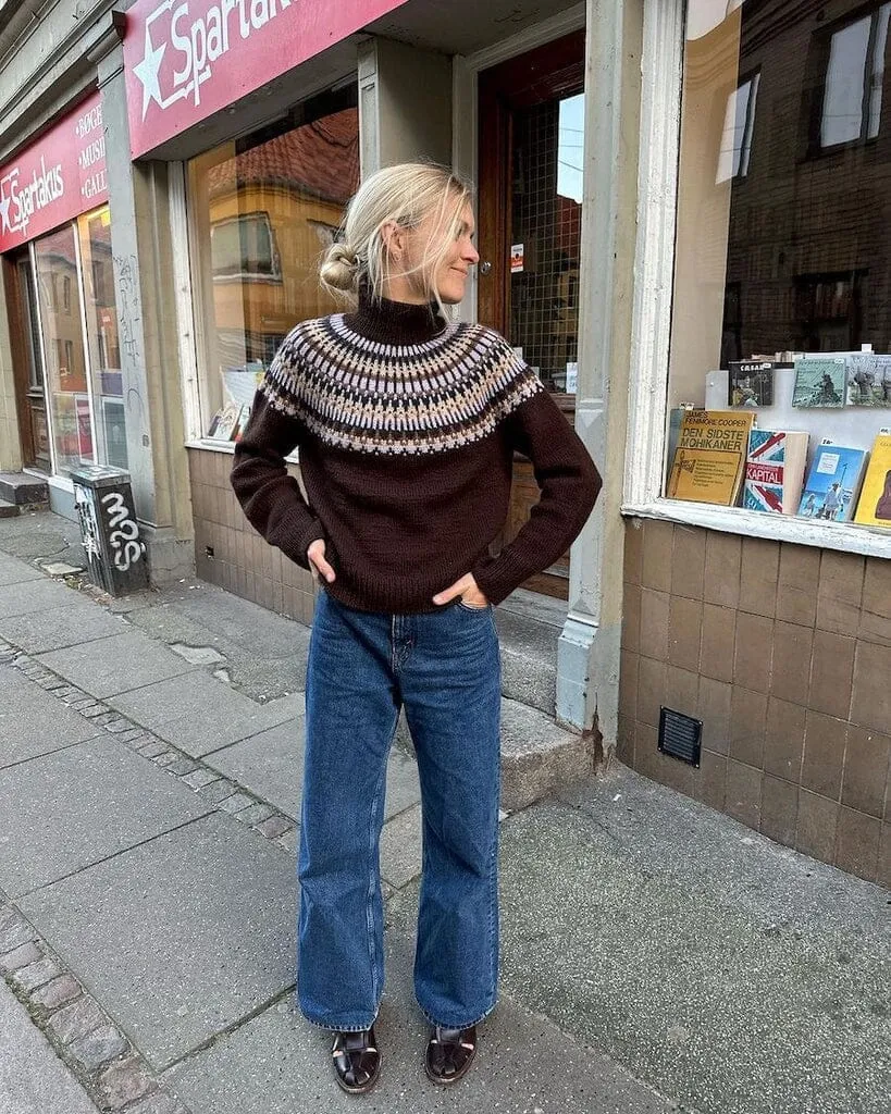Celeste sweater for women by PetiteKnit, No 1 yarn kit (excl pattern)