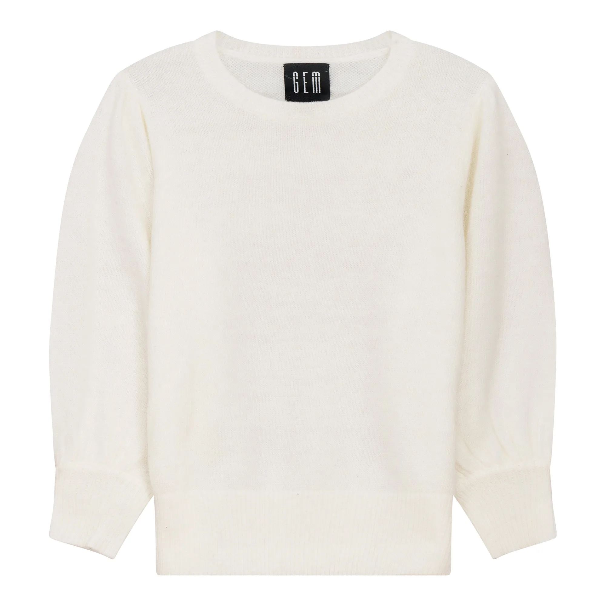 Cream angora sweater by Gem