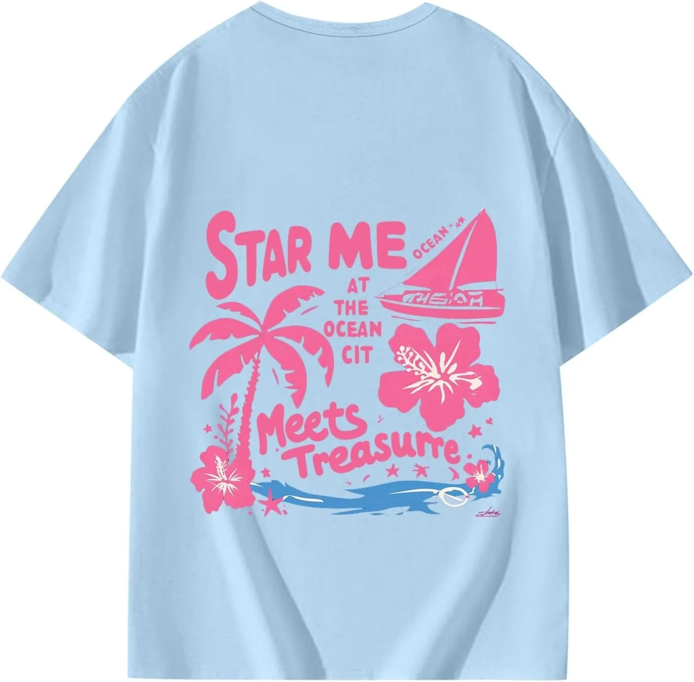 Cute Preppy Clothes for Teen Girls Shirts 2025 Letter Print Graphic Tees Summer Round Neck Short Sleeved Tops