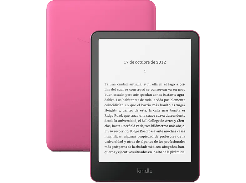 eBook - Amazon Kindle Paperwhite, 7", 16 GB, 300 ppi, Con publicidad, Sin reflejos, Autonomía de semanas, Frambuesa