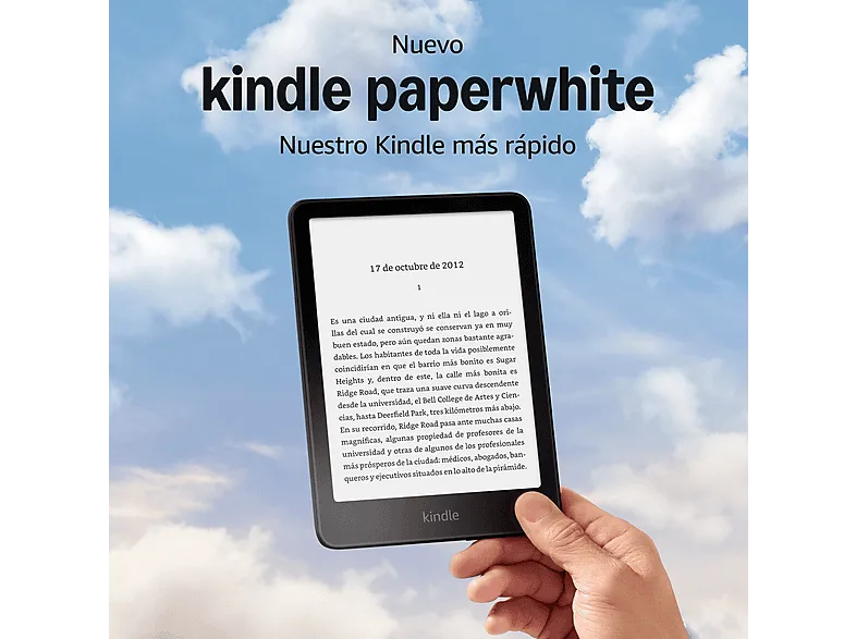 eBook - Amazon Kindle Paperwhite, 7", 16 GB, 300 ppi, Con publicidad, Sin reflejos, Autonomía de semanas, Frambuesa