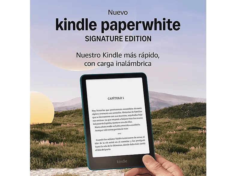 eBook - Amazon Kindle Paperwhite Signature Edition, 7", 32 GB, 300 ppi, Luz frontal autorregulable, Autonomía de semanas, Verde Jade metalizado