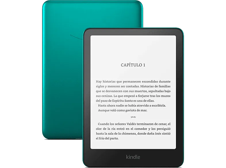 eBook - Amazon Kindle Paperwhite Signature Edition, 7", 32 GB, 300 ppi, Luz frontal autorregulable, Autonomía de semanas, Verde Jade metalizado