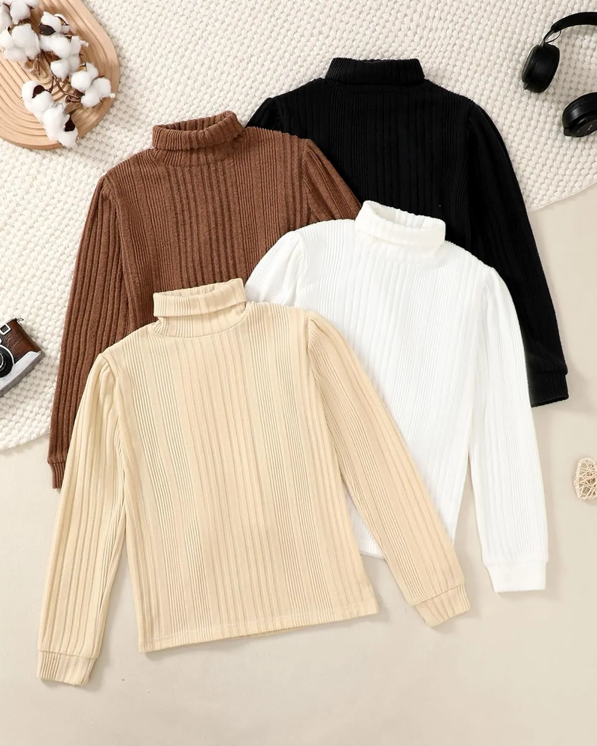 Girls Long Sleeve T Shirts Pack Tween Kids Fall Winter Outfits Teen Clothes Girl Tee Tops