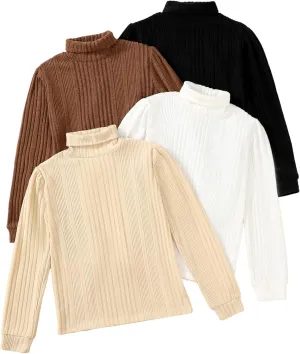 Girls Long Sleeve T Shirts Pack Tween Kids Fall Winter Outfits Teen Clothes Girl Tee Tops