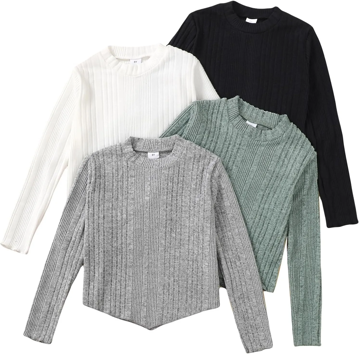 Girls Long Sleeve T Shirts Pack Tween Kids Fall Winter Outfits Teen Clothes Girl Tee Tops