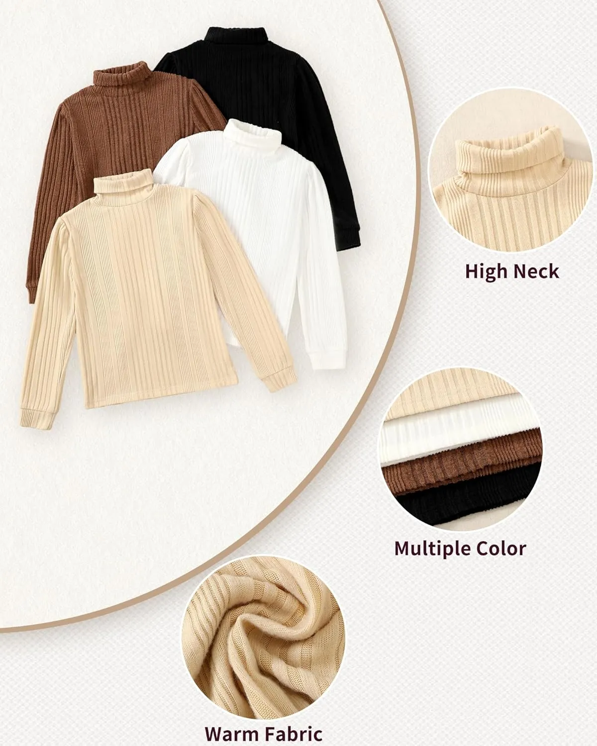 Girls Long Sleeve T Shirts Pack Tween Kids Fall Winter Outfits Teen Clothes Girl Tee Tops
