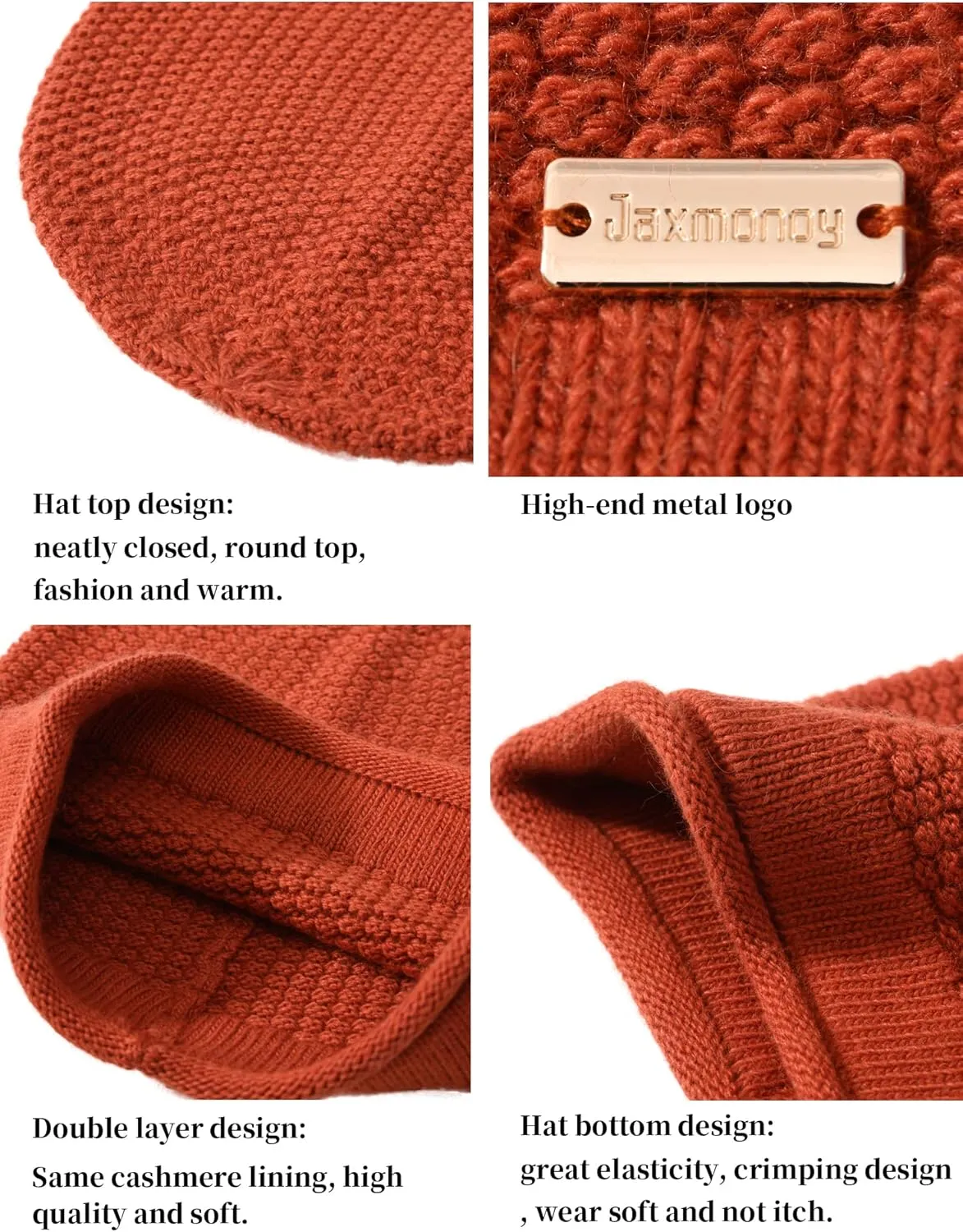 jaxmonoy Slouchy Beanies for Women Winter Soft Warm Hat Skull Cap Ladies Slouch Knitted Beanie Knit Hat for Women