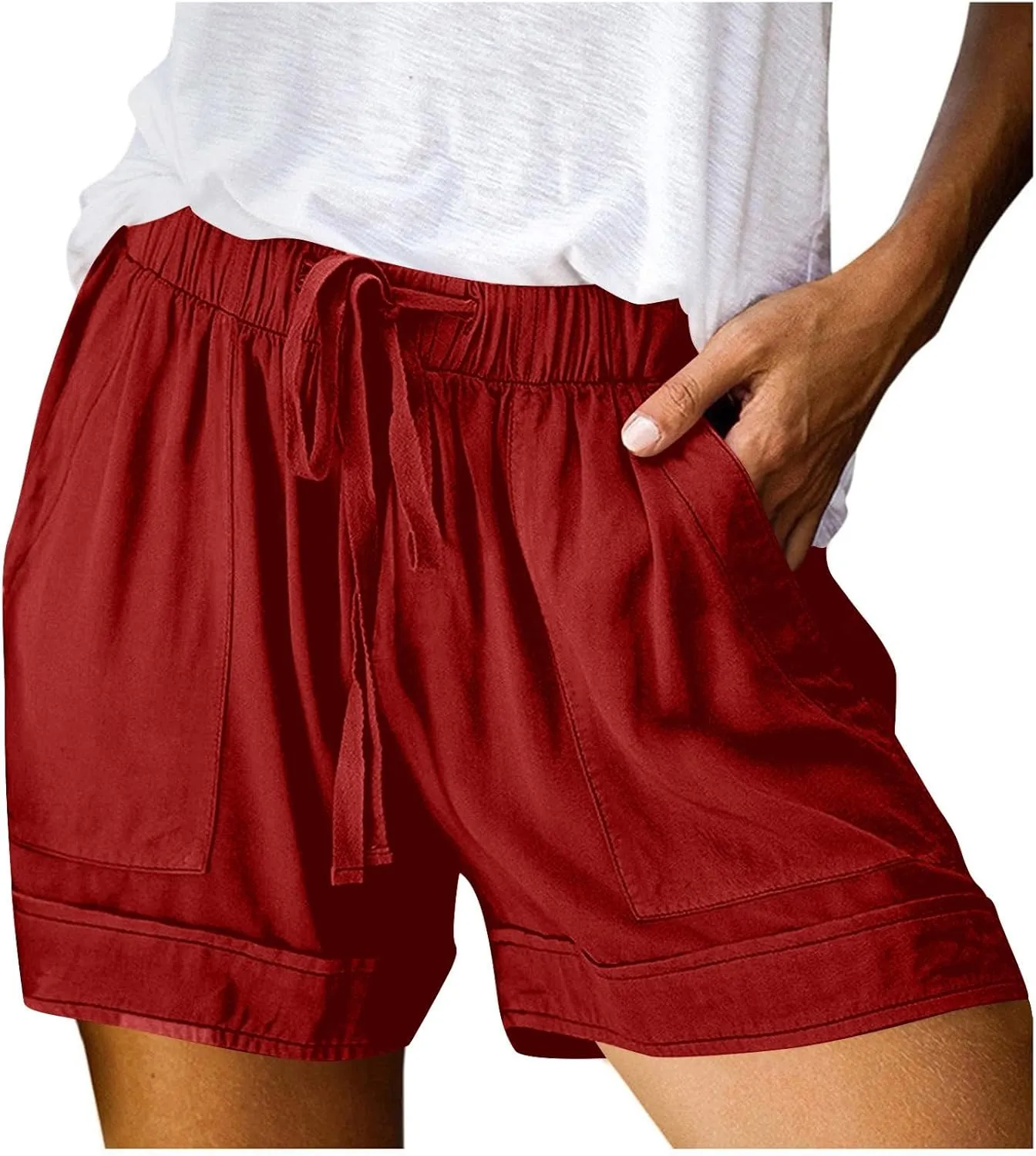 Lounge Shorts for Women Drawstring Summer Causal Shorts Elastic High Waisted Baggy Short Pants Beach Vacation Outfits