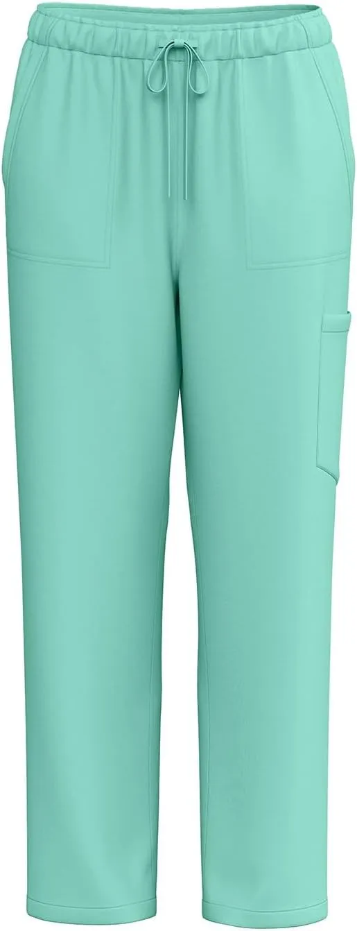 Scrub Suit Set for Women Nursing Uniforms Set V-Neck Scrub Tops with Pockets & Cargo Pant Top & Tapered Leg Jogger Pants