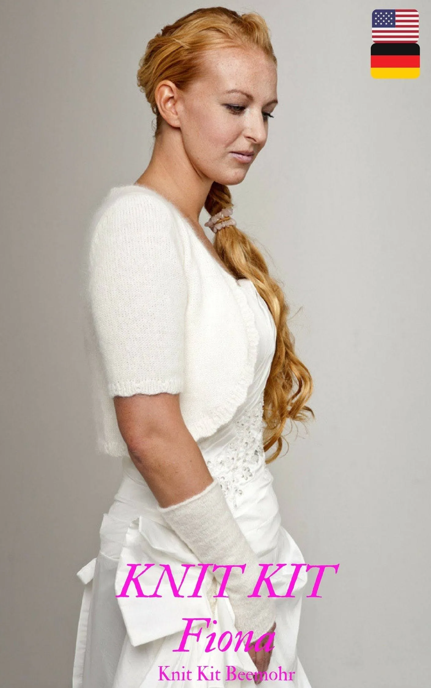 STRICK-SET Braut Bolero Fiona mit kurzem Arm zum Selberstricken!