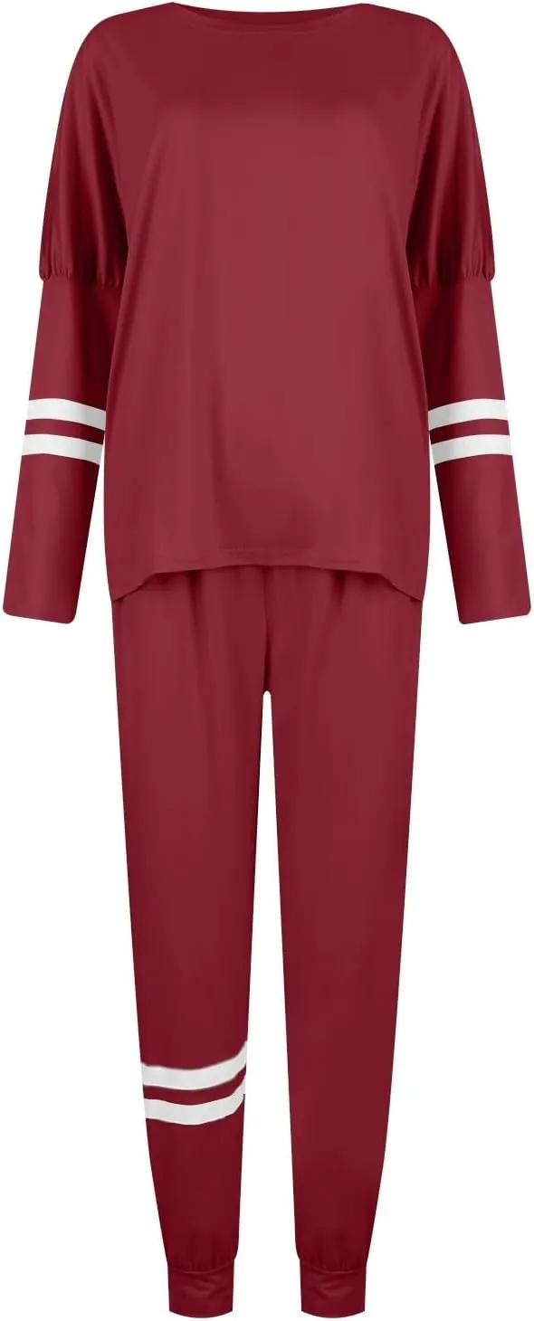 Sweatsuit Set for Women 2024 Fall Two Piece Tracksuit Long Sleeve Crew Neck Jogging Suits Loose Fit Workout Clothes