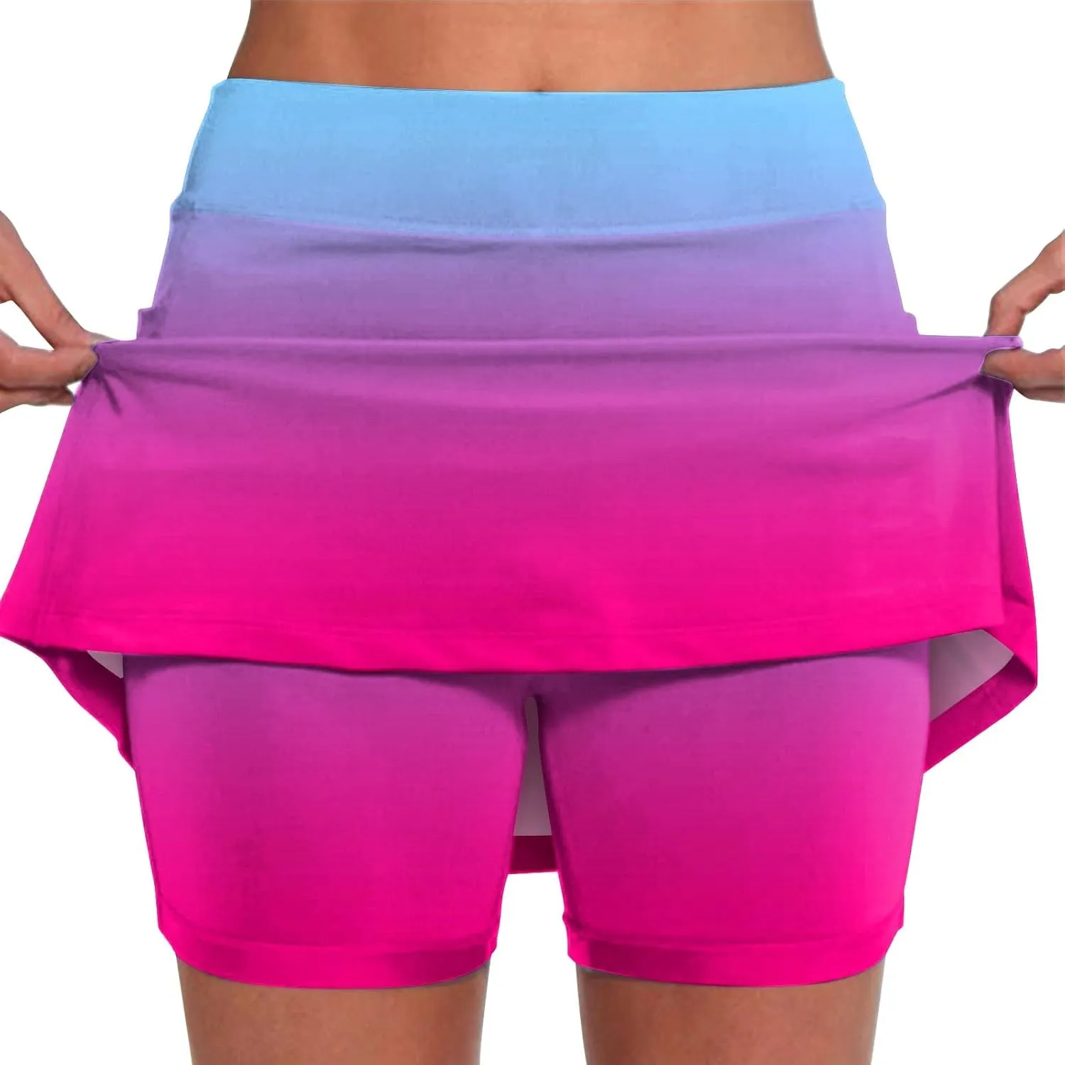 Tennis Skirt Skorts for Woman High Waisted Elastic Yoga Workout Golf Skorts Quick Dry Athletic Tummy Control Floral Skirts