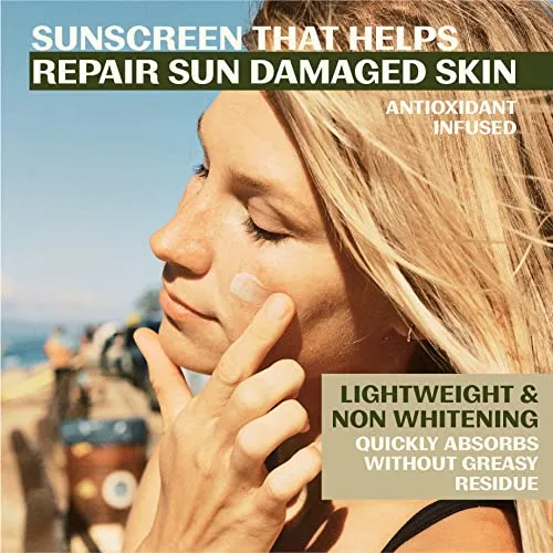 Thrive Natural Mineral Face Sunscreen SPF 30 – Lightweight Moisturizer Broad-Spectrum Natural Face Sunblock with Clear Zinc Oxide & Antioxidants – Vegan Made in USA Non Greasy