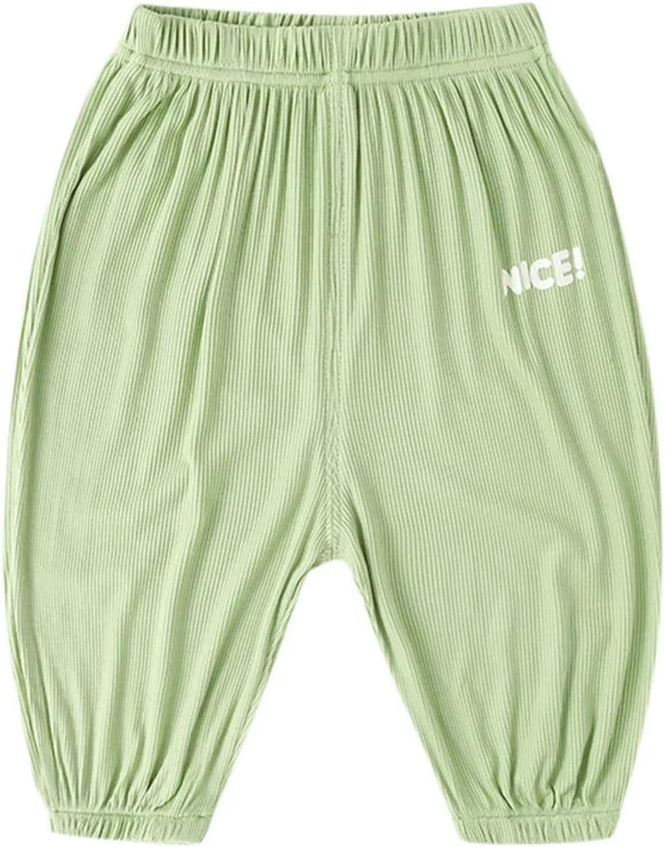 Toddler Boys Letter Sweatpants Casual Baggy Wide Leg Lightweight Trousers Summer Athletic Running Joggers Pants