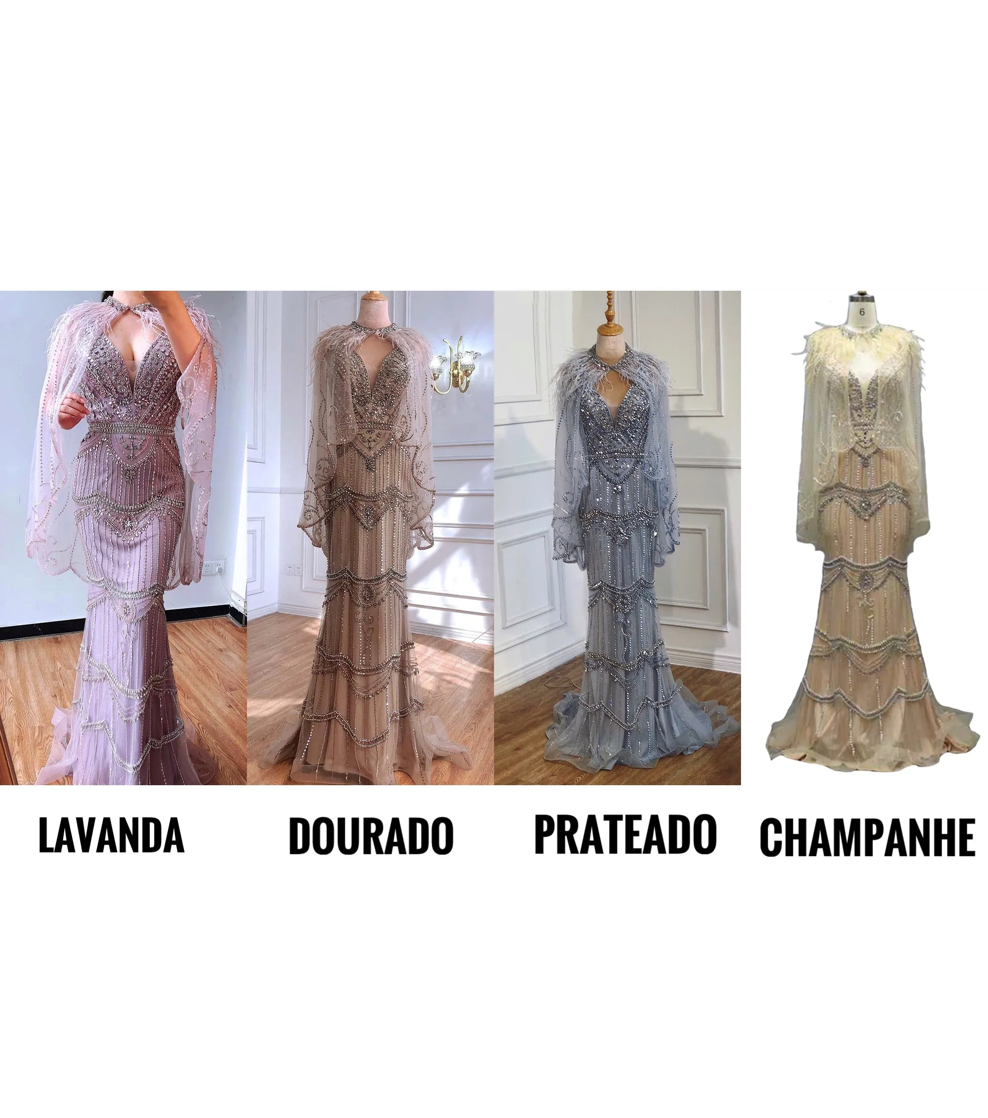 Vestido de Festa Longo Cristal Luxo - Modelo Especial