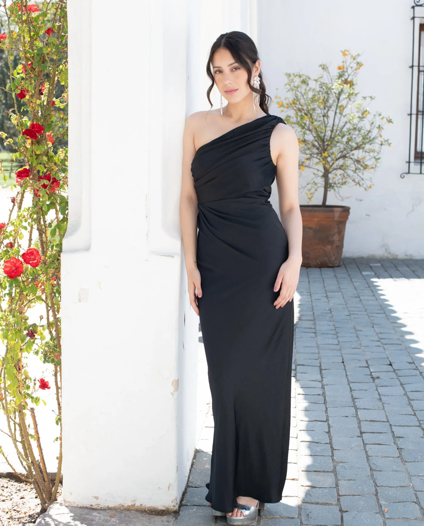 Vestido Largo de Fiesta Corina Negro