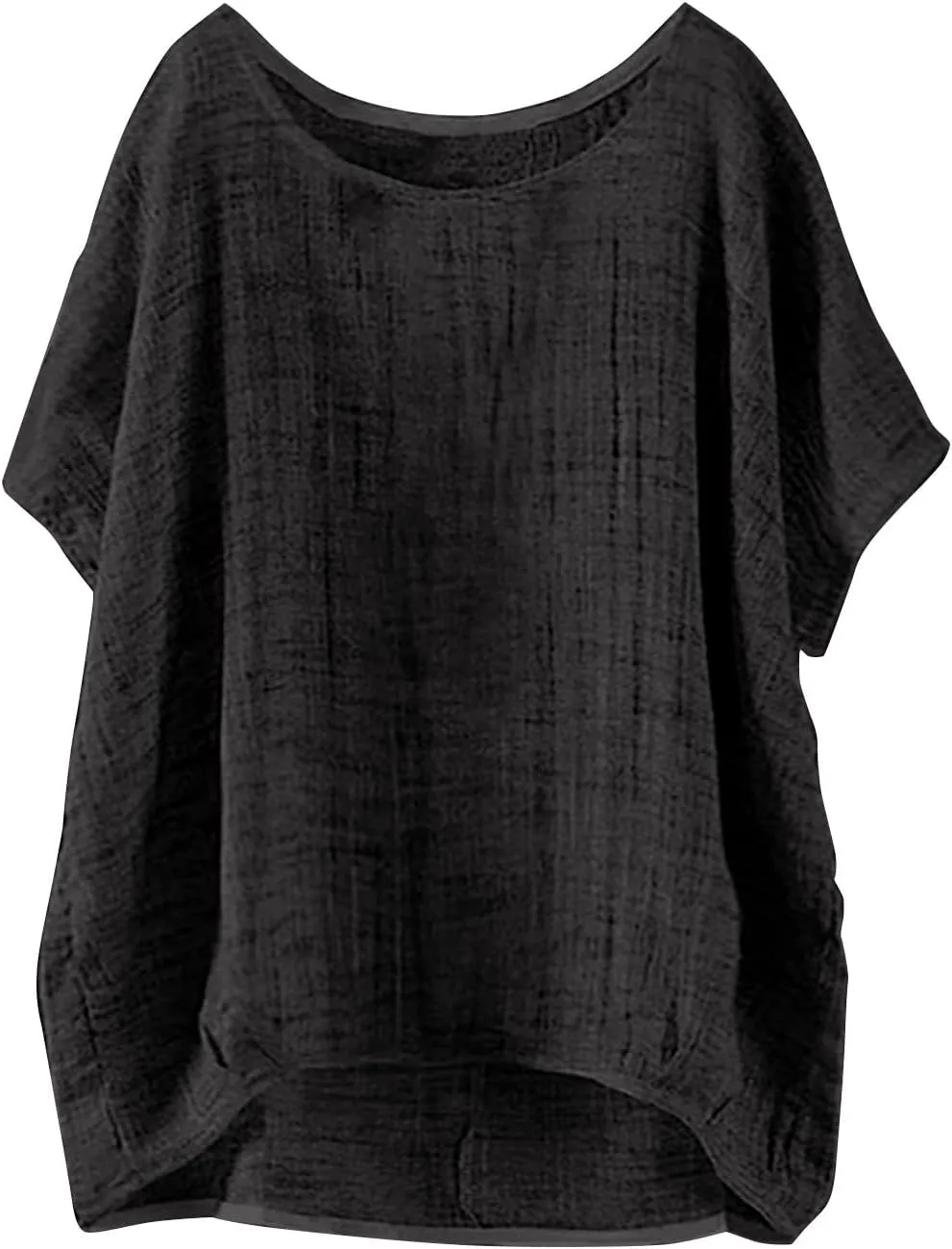 Women Linen Tops Solid Color Floral Print 3/4 Sleeve T-Shirt for Ladies,Summer Travel Beach Blouse Trendy