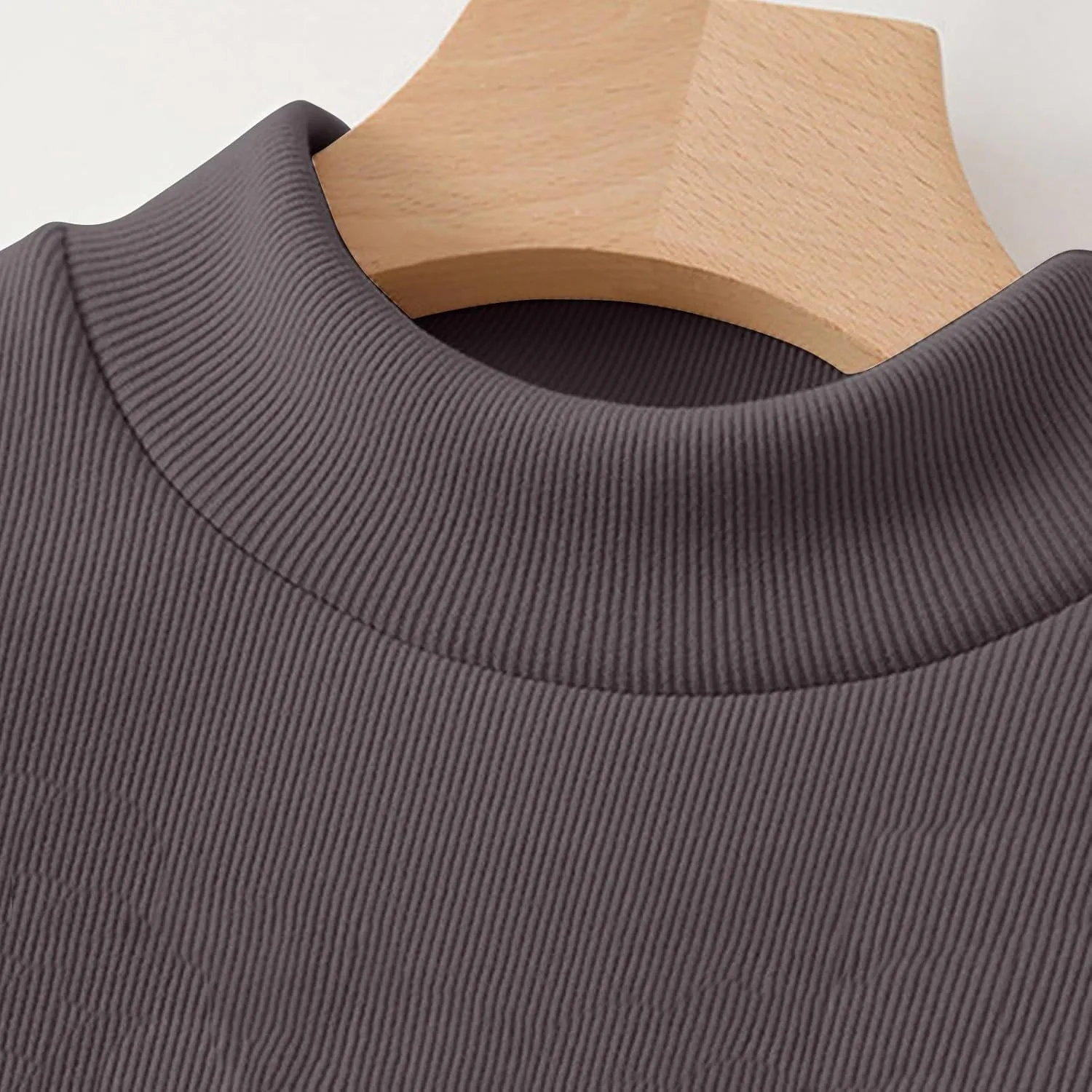 Women Mock TurtleNeck Long Sleeve Shirts Fleece Lined Thermal Baselayer Underwear Tops Slim Fit Solid Tees Shirt