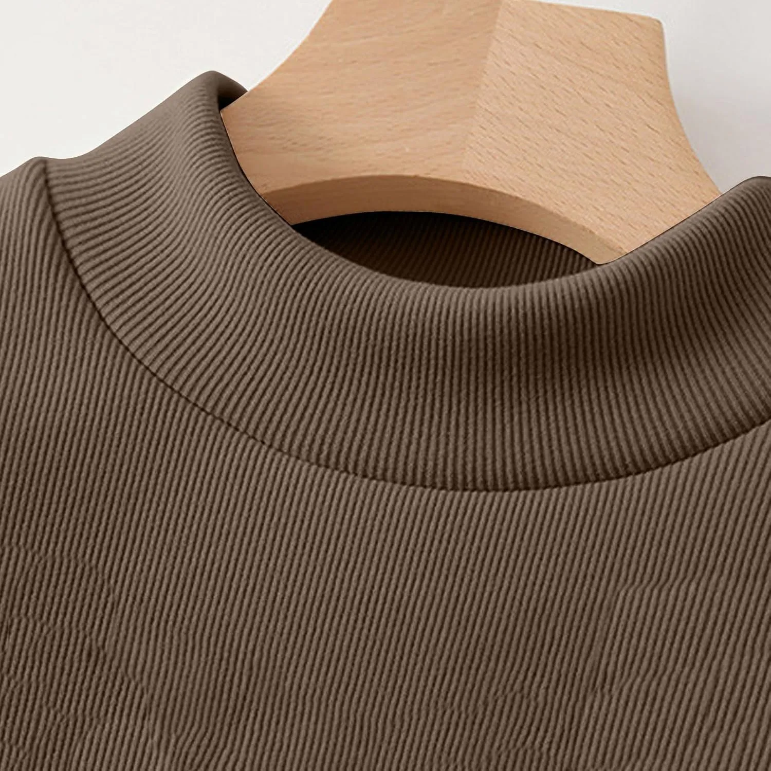 Women Mock TurtleNeck Long Sleeve Shirts Fleece Lined Thermal Baselayer Underwear Tops Slim Fit Solid Tees Shirt