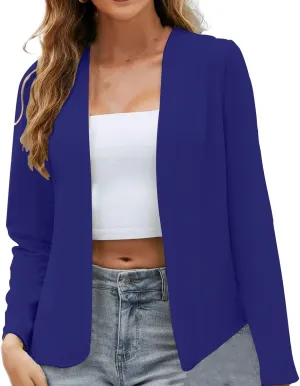 Women Open Front Blazers 2024 3/4 Sleeve Jacket Formal Solid Coat Women Fashion Dressy Work Blazers Women's 2024