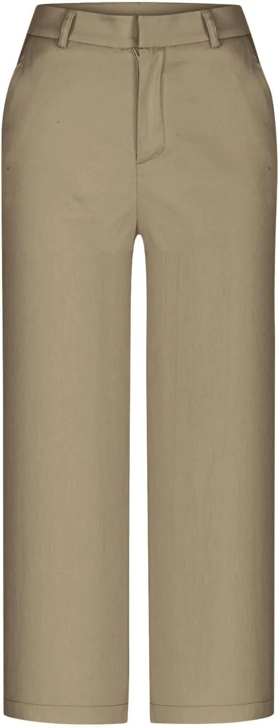 Women Wide Leg Capri Pants Business Casual Stretch Pant Comfy Loose Lounge Cropped Trouser Work Clothes