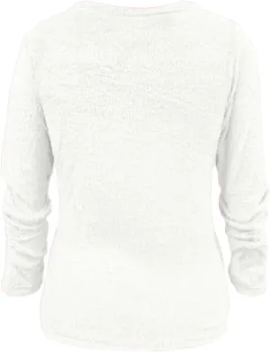 Womens Fuzzy Sweater Fluffy Crewneck Pullover Sweaters Long Sleeve Sweatshirt Plain Jumper Fall Top Kawaii Clothes