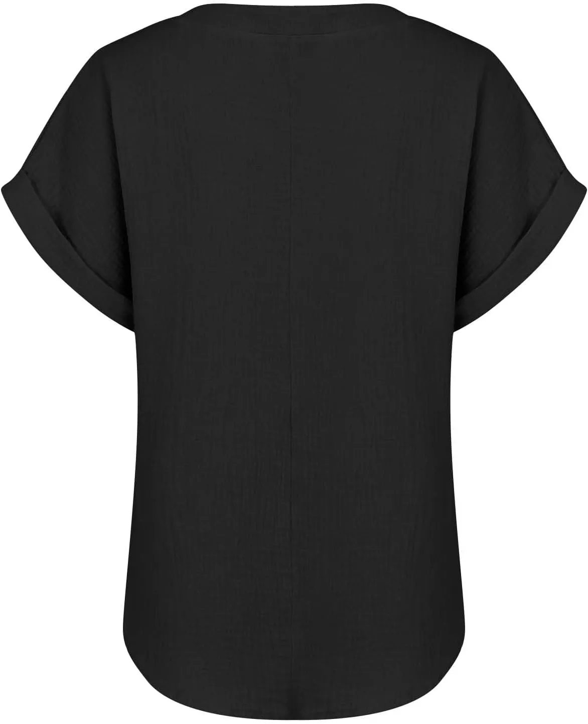 Women's Short Sleeve Cotton Linen Shirts Henley Dressy Casual Summer Tops 2025 Trendy Blouses Beach Vacation Clothes