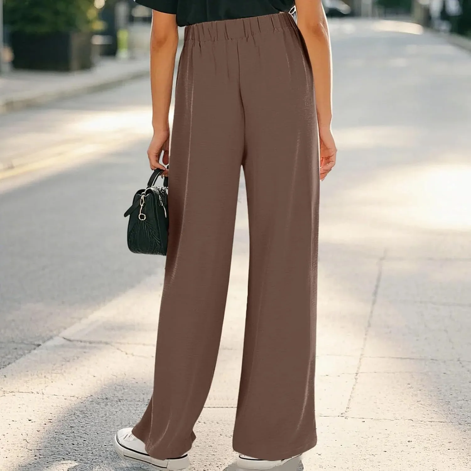 Youth Girls Palazzo Cotton Linen Long Pants Baggy Wide Leg High Waist Drawstring Long Trousers 2025 Summer Bottoms